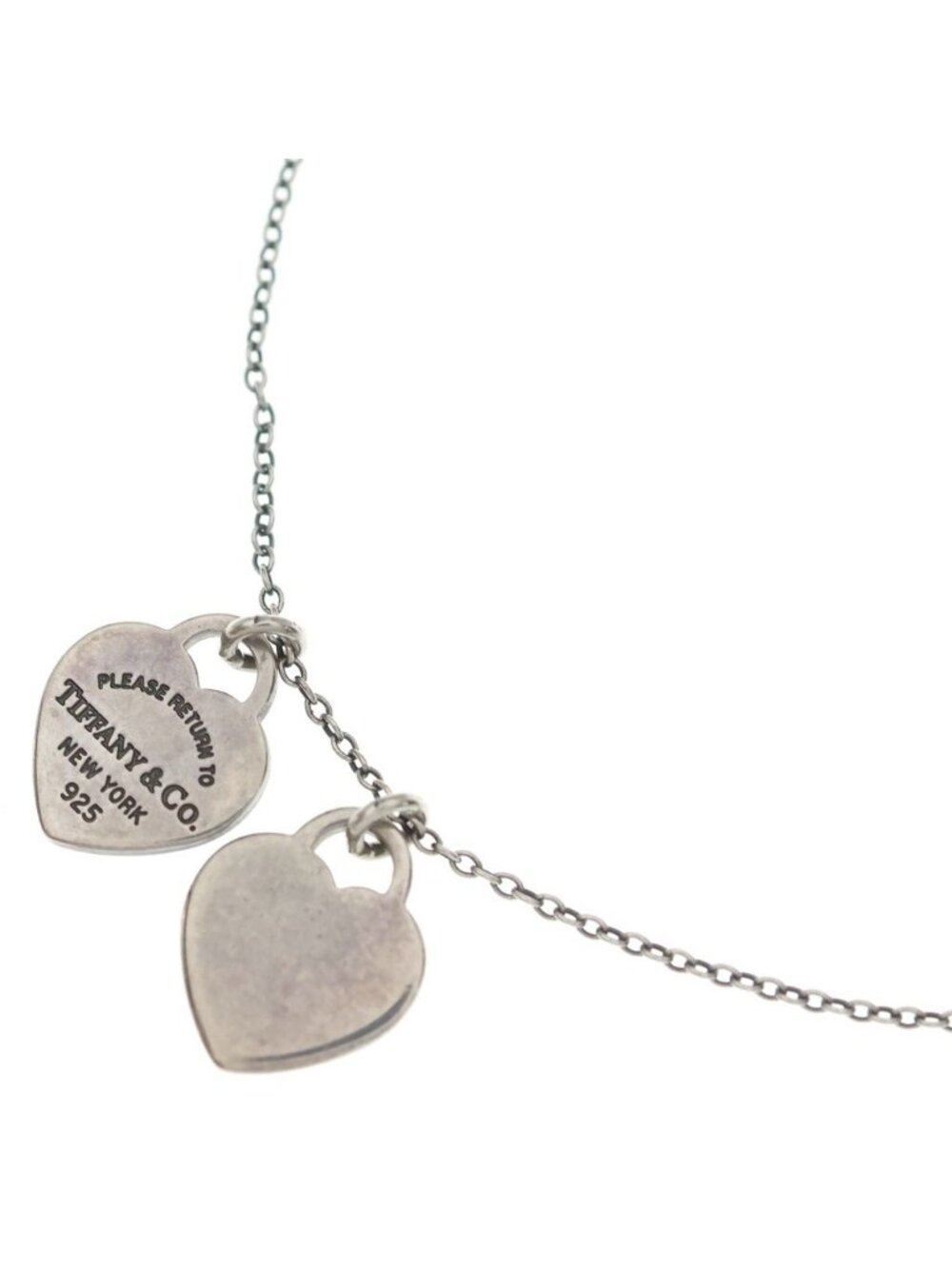Tiffany & Co Return to Tiffany Double Heart Necklace Silver